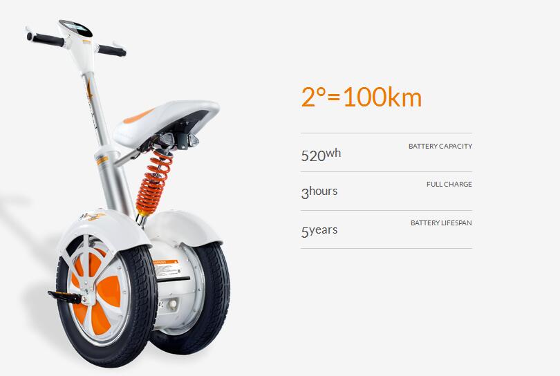 The spring in Airwheel A3 and the suspension in Airwheel A3 are also the devices for buffer against the impact. 